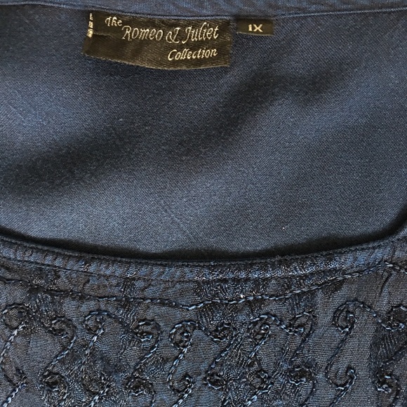 Romeo & Juliet Navy Long Sleeve Maxi Dress Size 1X - Picture 5 of 8